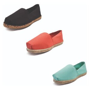 Tripack Alpargata Negro Goma, Terracota Y Turquesa