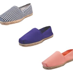 Tripack Alpargata Ray Azu/blan, Morado Y Coral