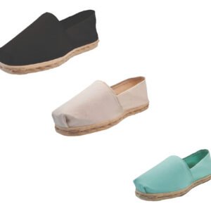 Tripack Alpargata Negro, Crudo Y Turquesa