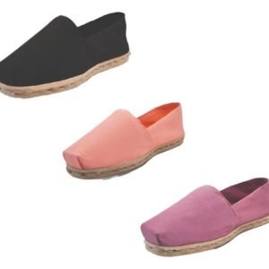 Tripack Alpargata Negro, Coral Y Jacarandá