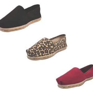 Tripack Alpargata Negro, Animal Print Y Burdeo