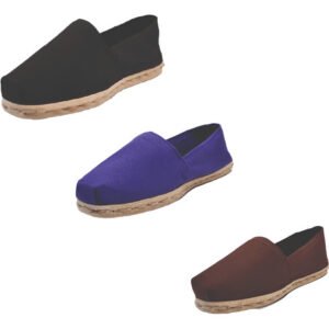 Tripack Alpargata Negro, Morado Y Café