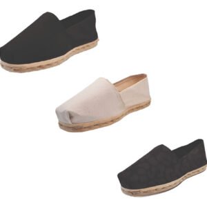 Tripack Alpargata Negro, Crudo Y Animal Print Negro