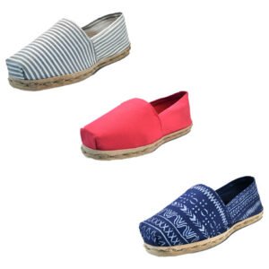 Tripack Alpargata Ray Gr/blan, Terracota Y Azul Étnico