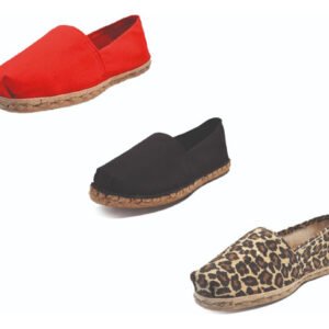 Tripack Alpargata Rojo, Negro Goma Y Animal Print