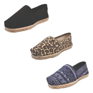 Tripack Alpargata Negro, Animal Print Y Azul Étnico