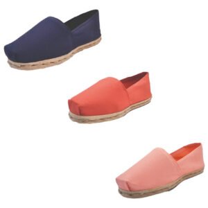 Tripack Alpargata Azul Marino, Terracota Y Coral