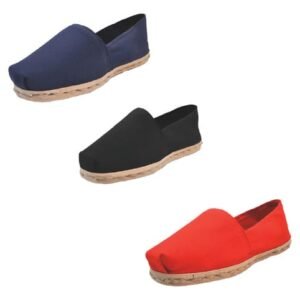 Tripack Alpargata Azul Marino, Negro Y Rojo