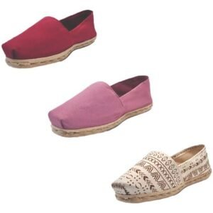 Tripack Alpargata Burdeo, Jacarandá Y Crudo Étnico