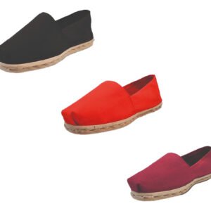 Tripack Alpargata Negro, Rojo Y Burdeo