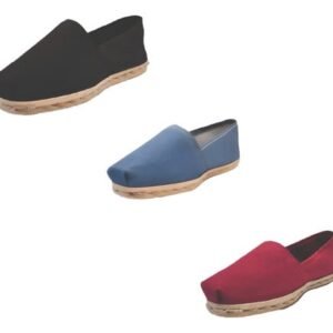 Tripack Alpargata Negro, Mezclilla Y Burdeo