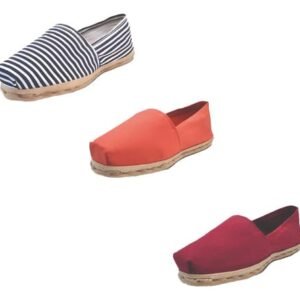 Tripack Alpargata Ray Azu/blan, Terracota Y Burdeo
