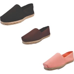 Tripack Alpargata Negro, Café Y Coral