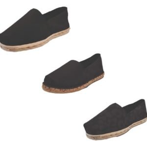 Tripack Alpargata Negro, Negro Goma Y Animal Print Negro
