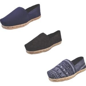 Tripack Alpargata Azul Marino, Anima Print Neg Y Azul Étnico