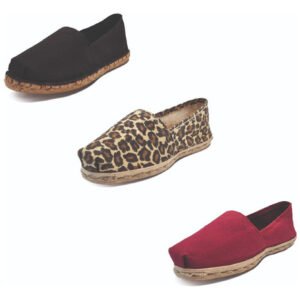 Tripack Alpargata Negro Goma, Animal Pr Y Burdeo